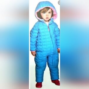 Snozu snowsuit Blue Pink ombre quilted jacket coat cy